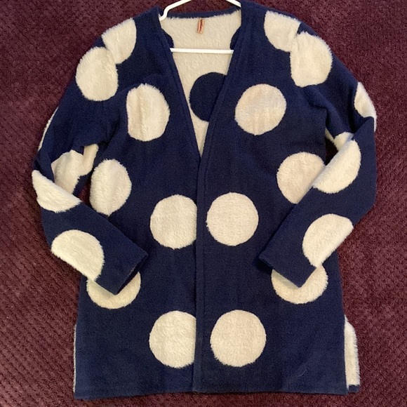 Polka Dot Cardigan Coat - Picture 7 of 7